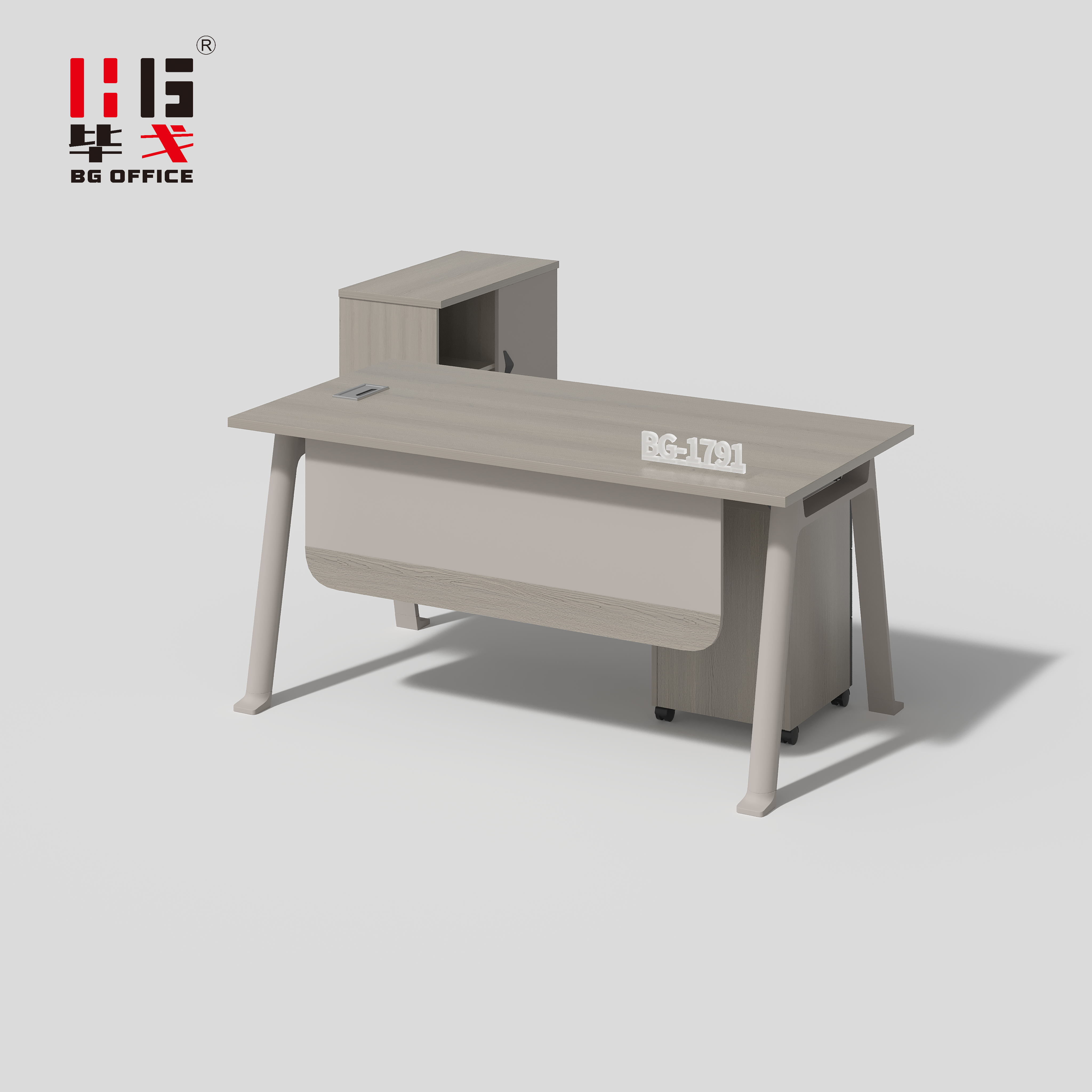 Ergonomic Melamine Top Office Desk with Storage for Business or Home Use