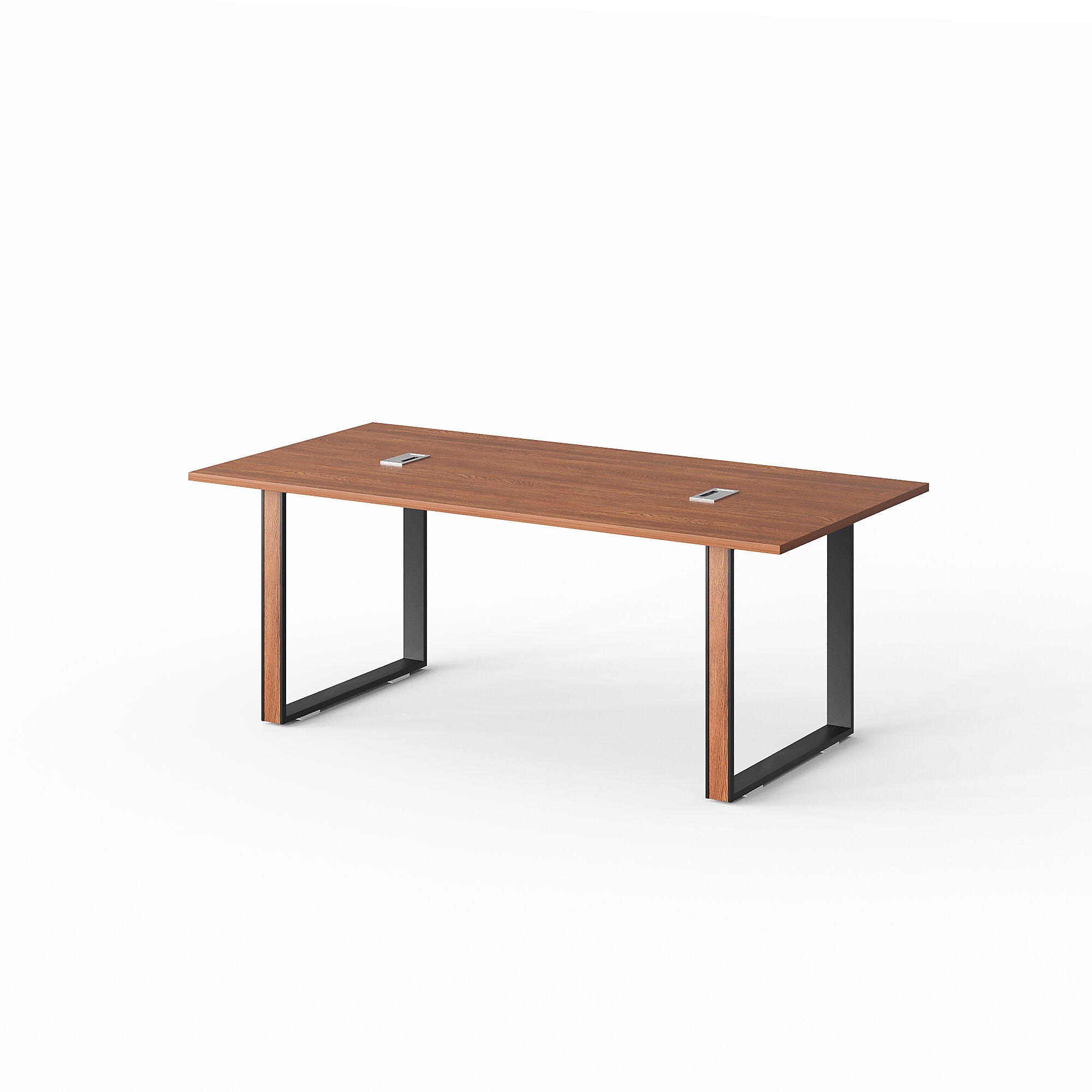 Stylish Wooden Conference Table with Metal Legs for Professional Meetings