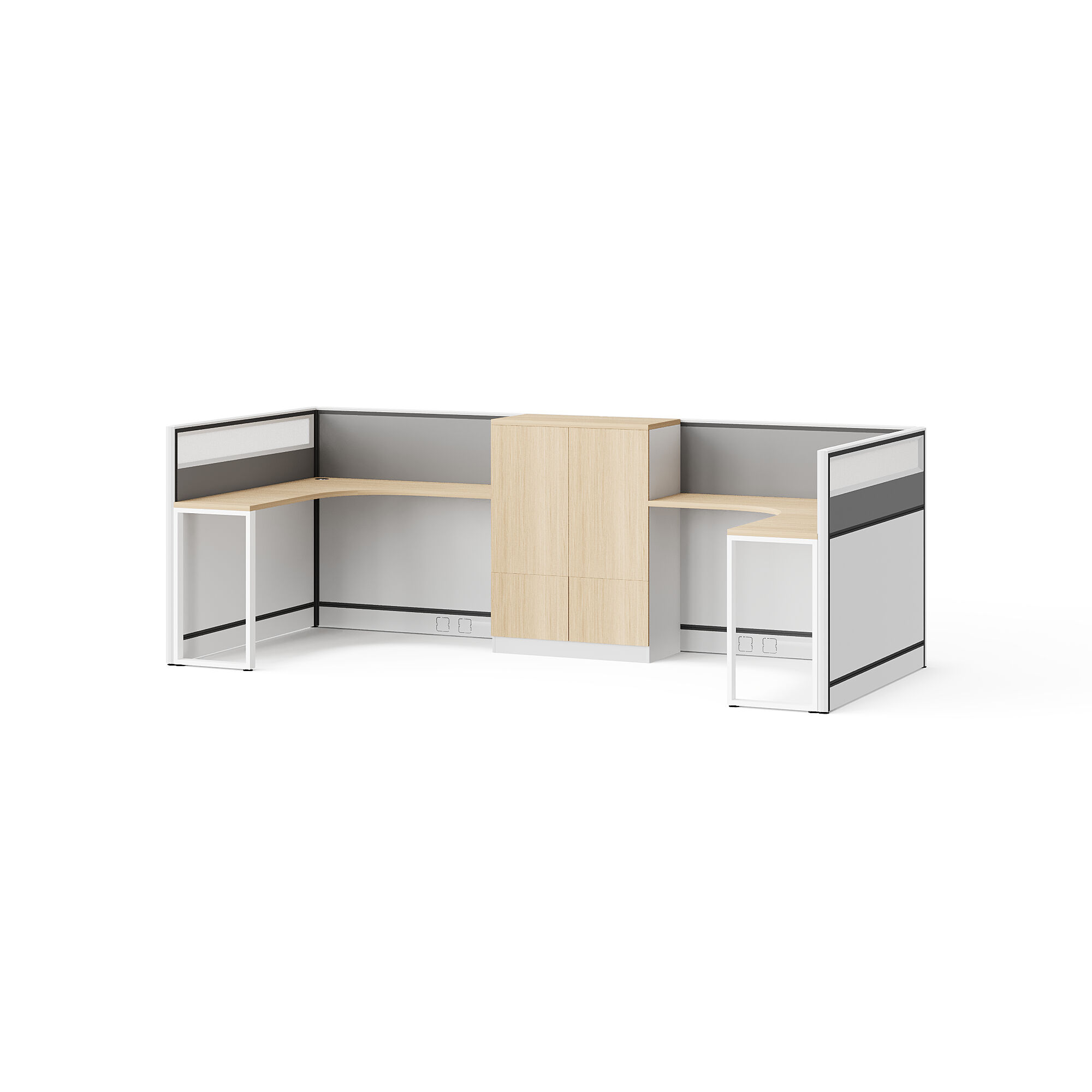 Modern Style Melamine and Iron Workstation for Employee