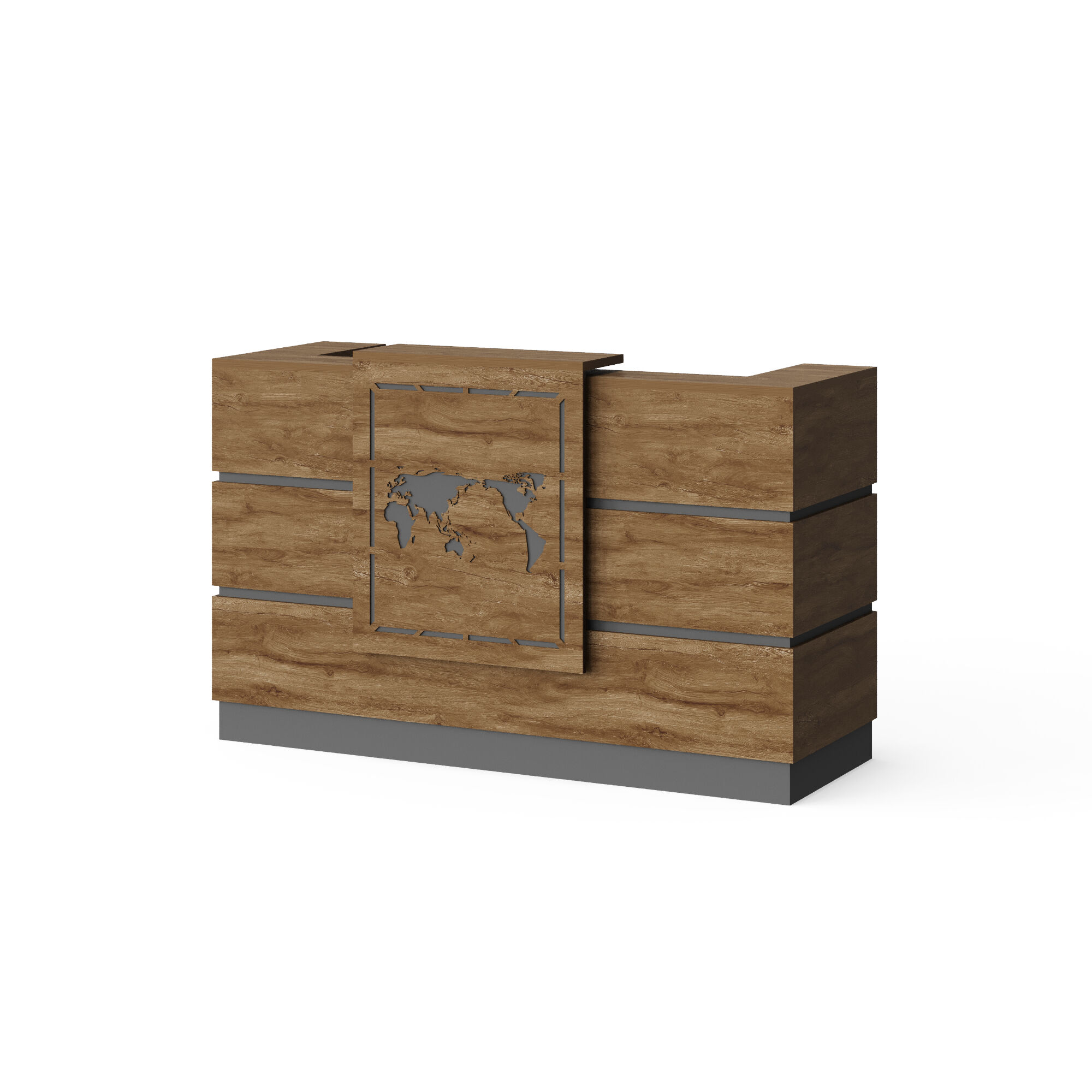 Elegant Design Wooden Reception Desk for Office Entrance Areas
