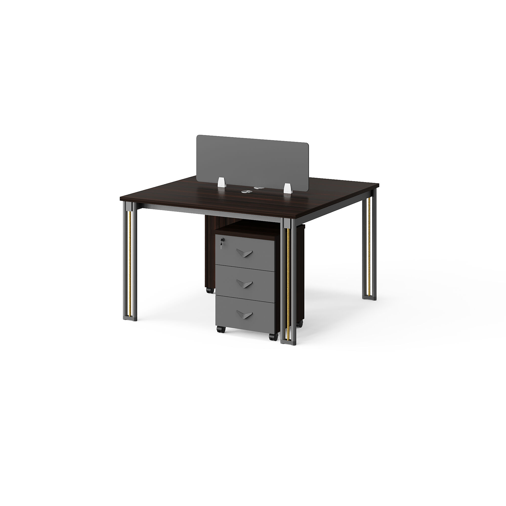 Modern Style Melamine and Iron Workstation for Employee