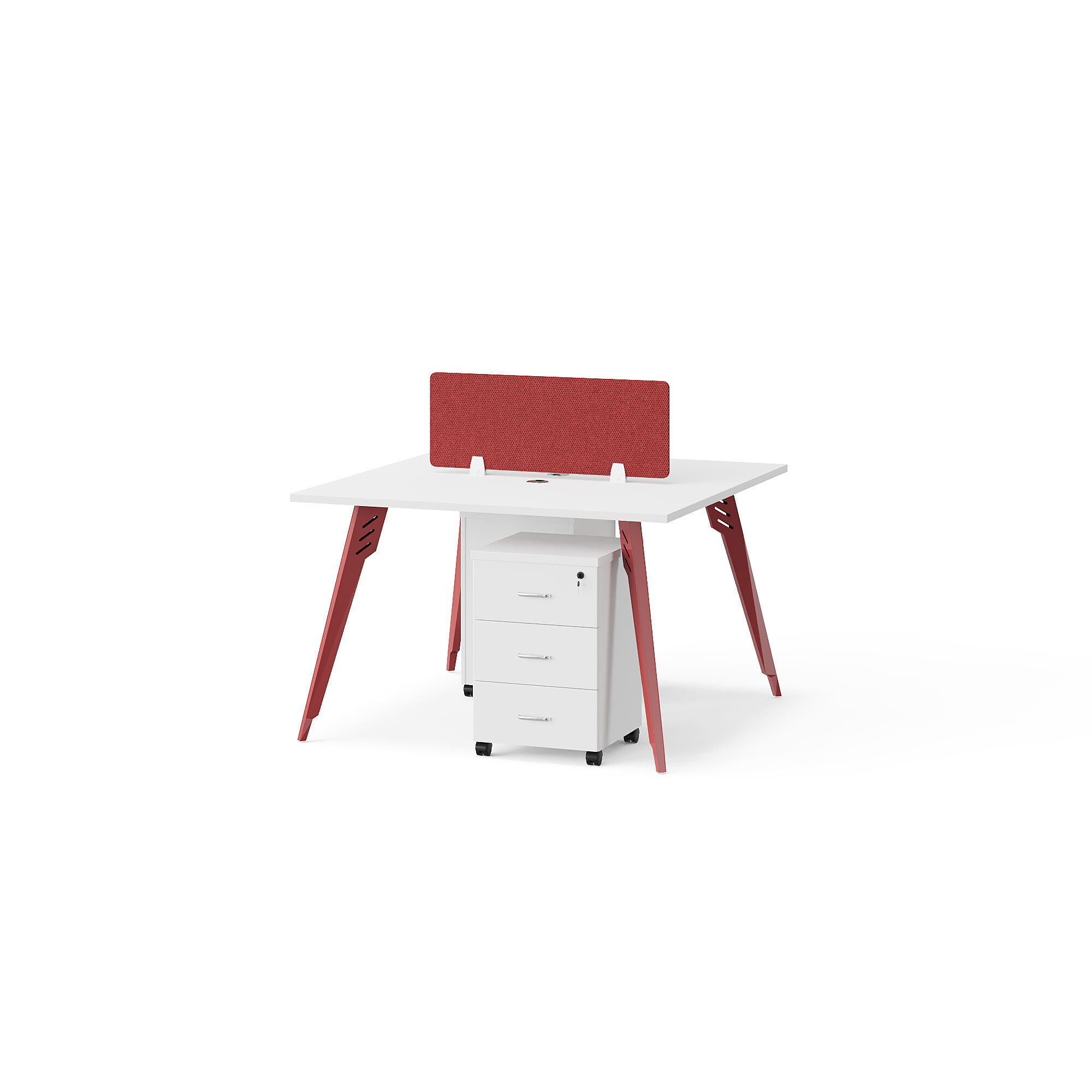 Modern Style Melamine and Iron Workstation for Employee