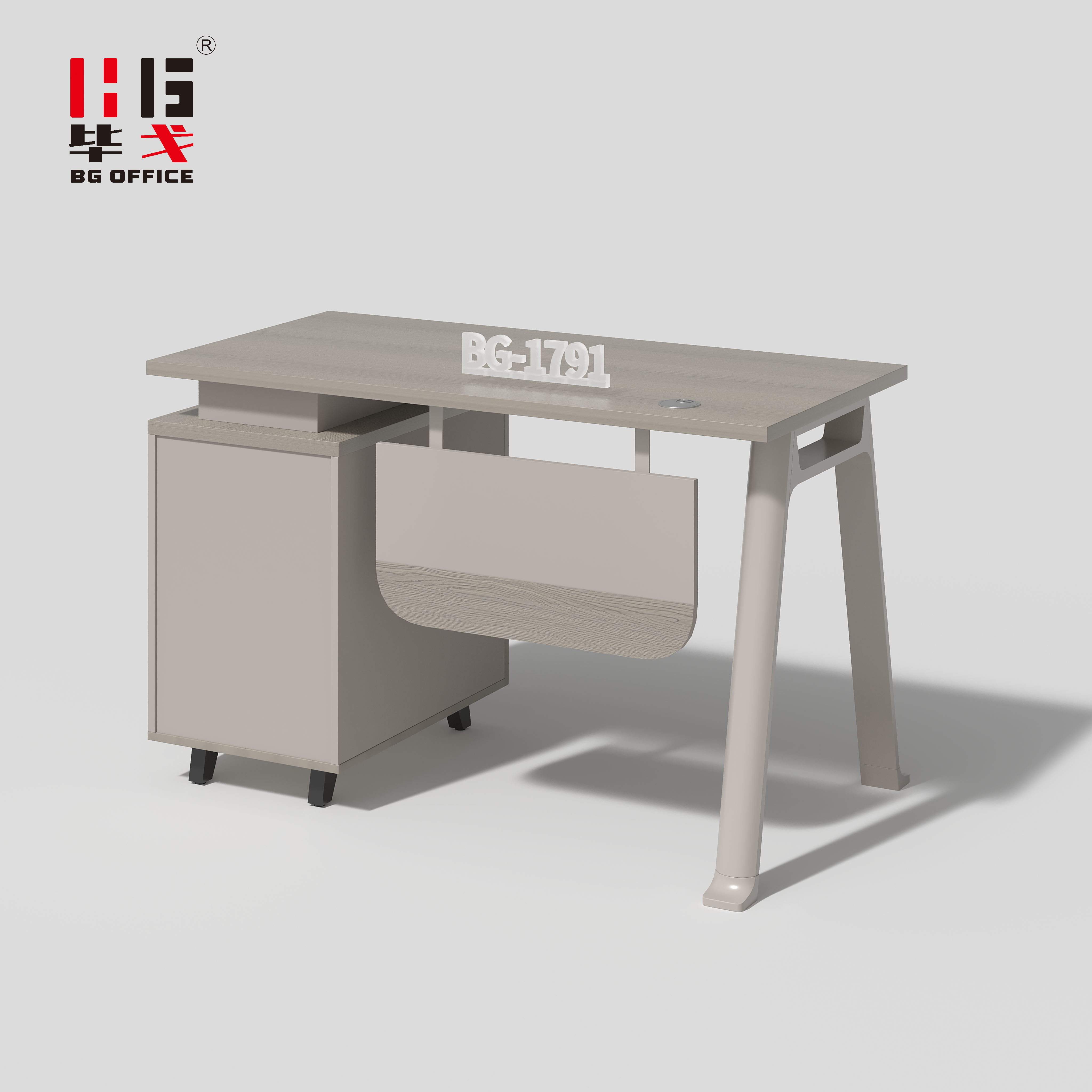 Modern Melamine Staff Office Desk with Storage for Efficient Home Workspaces