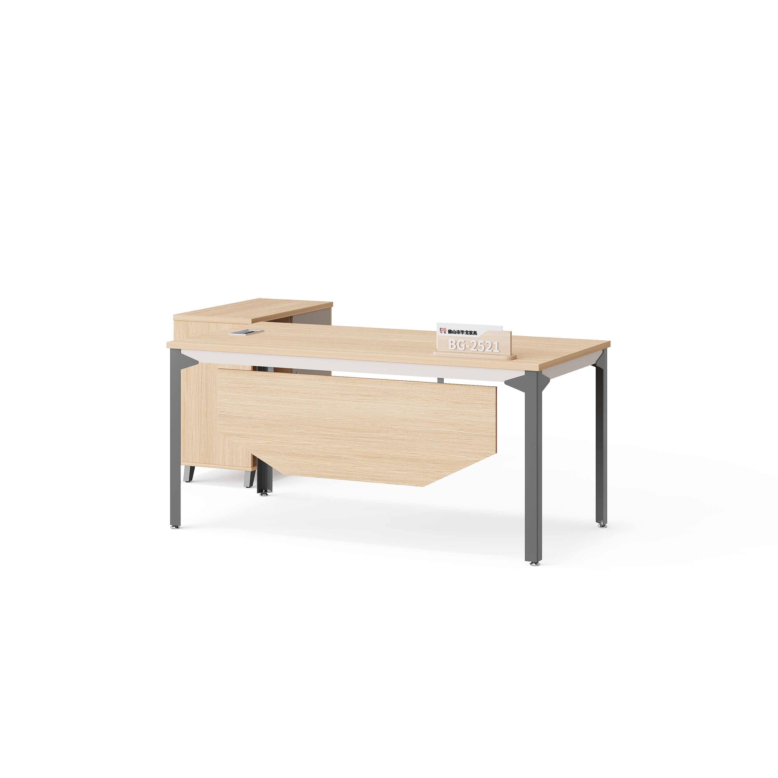 Ergonomic Melamine Top Office Desk with Storage for Business or Home Use