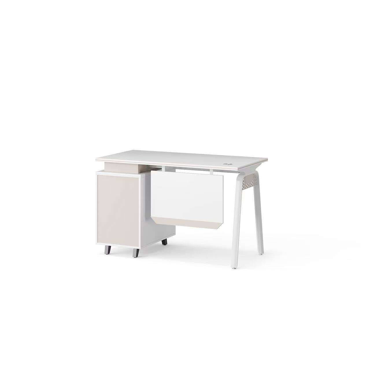 Modern Style Melamine and Iron Staff Table with Mobile Drawer