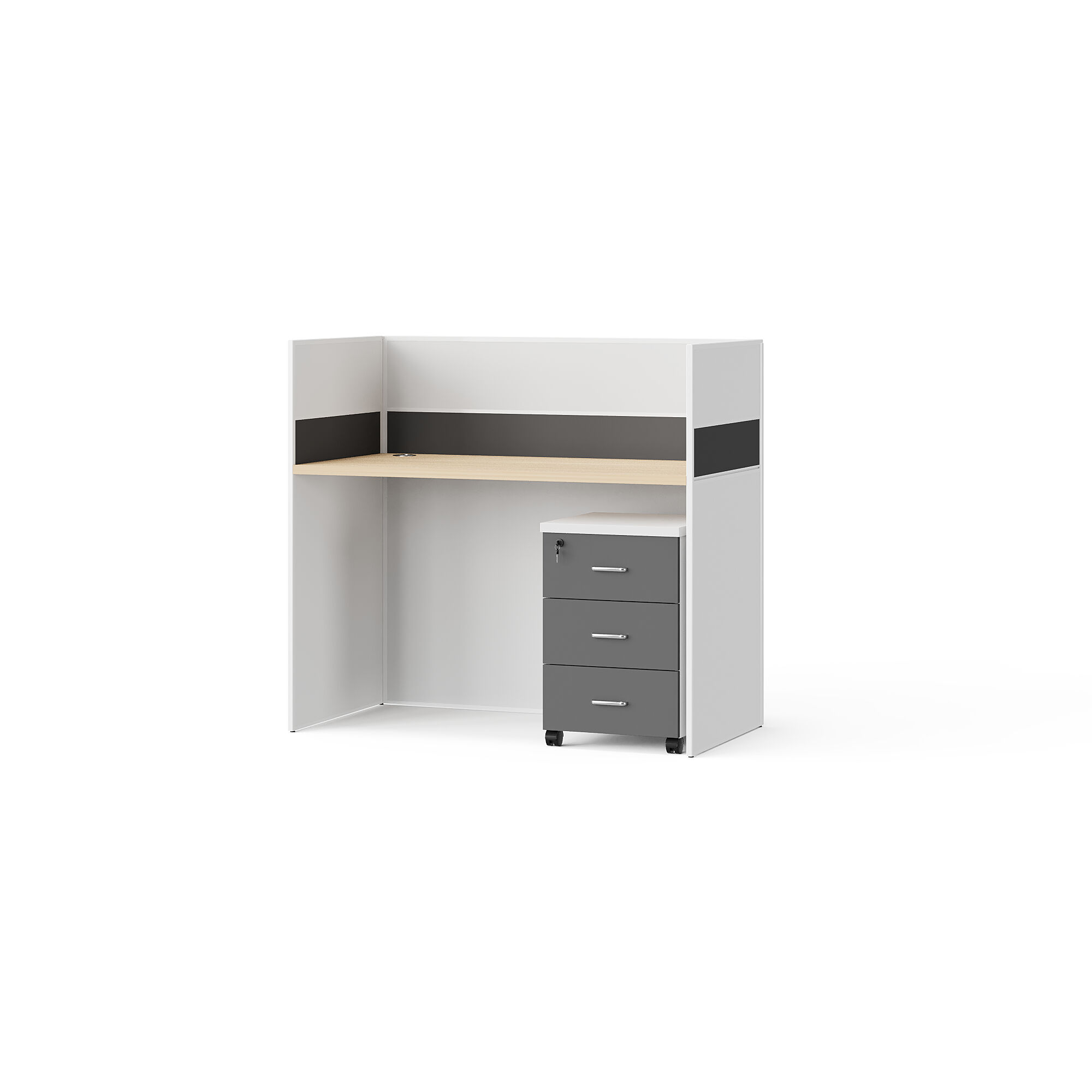 Modern Style Melamine and Iron Workstation for Employee