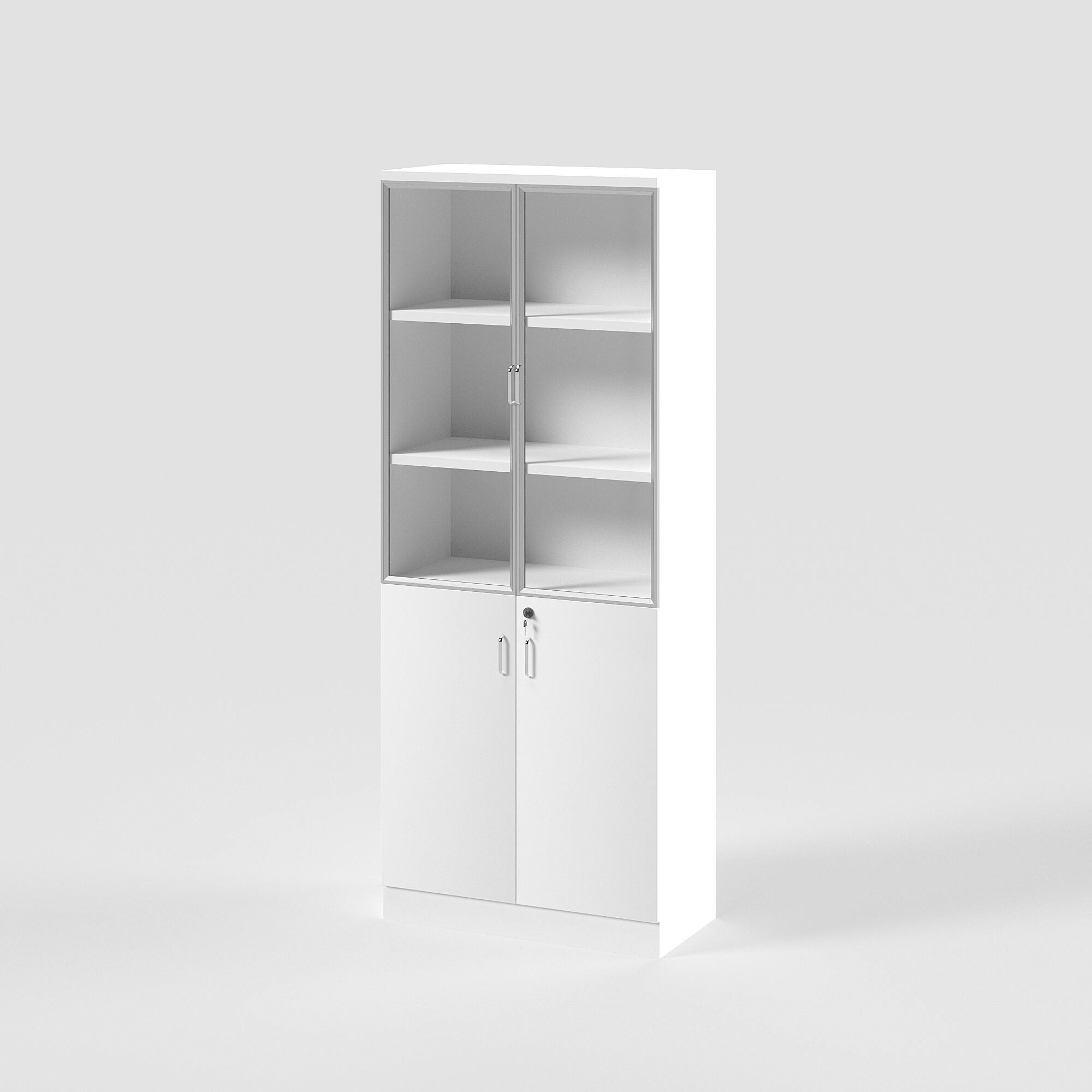 Elegant Design Glass-Door Bookcase for School Classroom