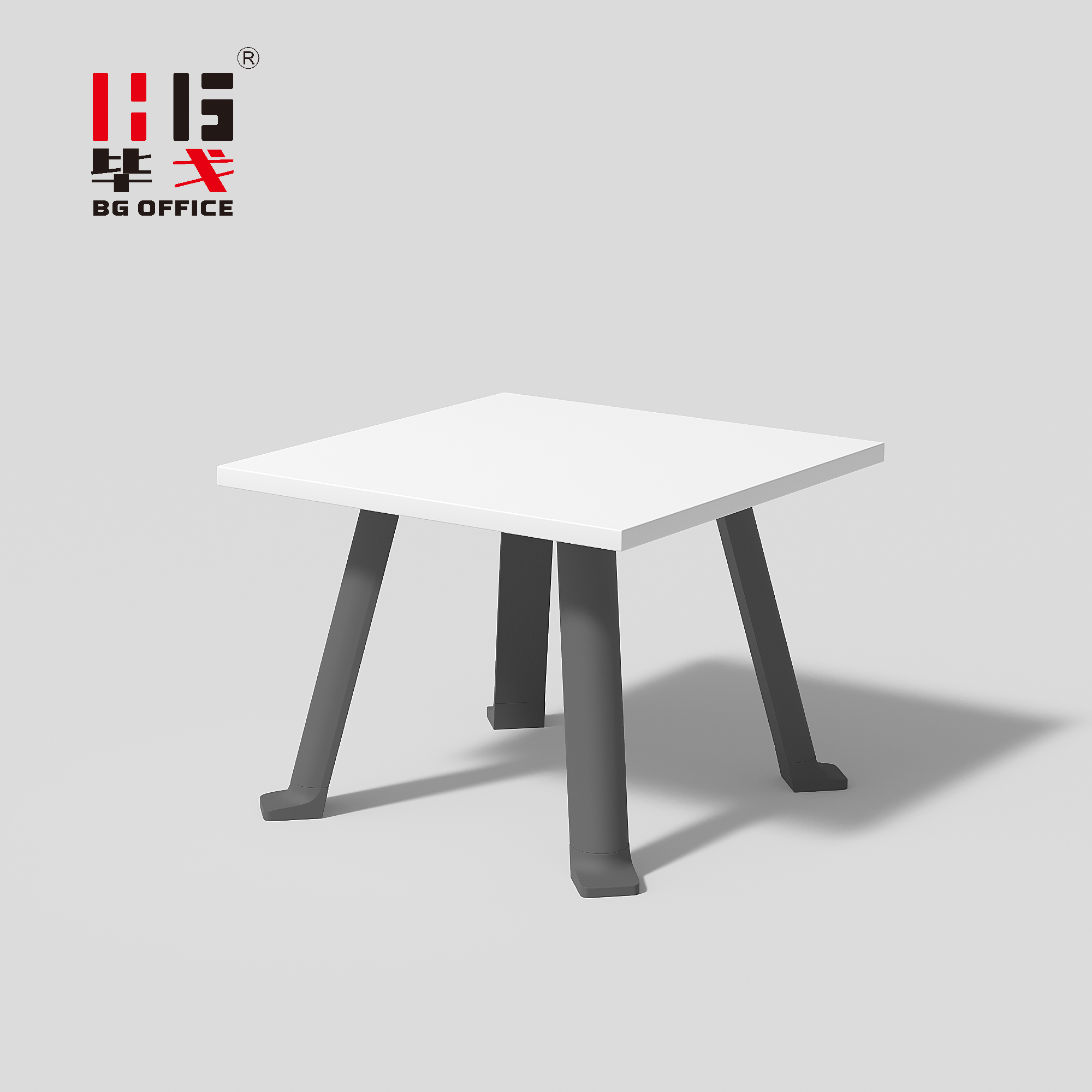 Modern Metal-Legged Melamine Top Tea Table for Living Room and Office Use