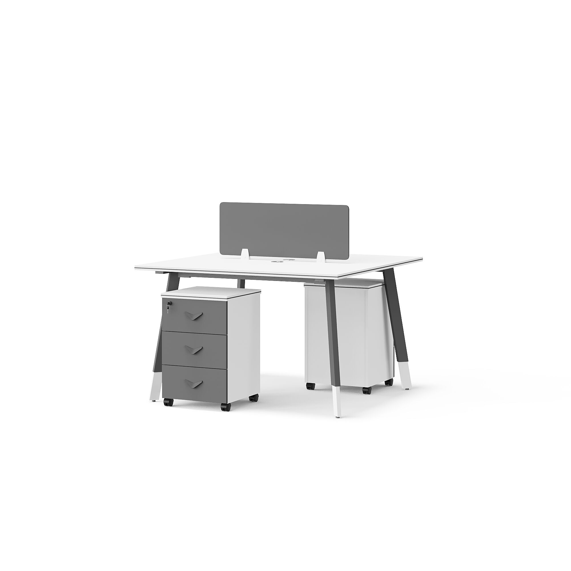 Modern Style Melamine and Iron Workstation for Employee