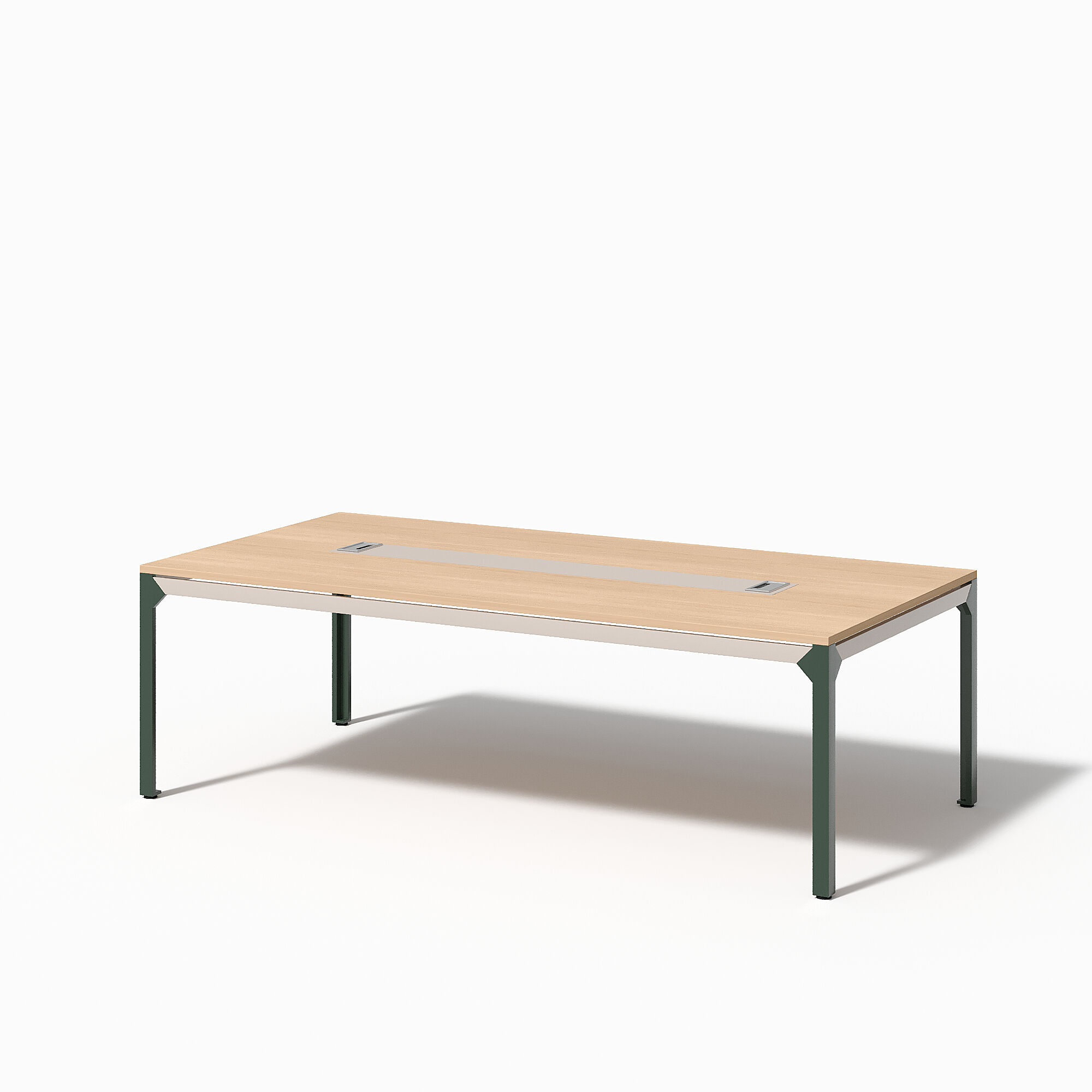 Modern Melamine Meeting Table with Metal Legs for Office Conferences