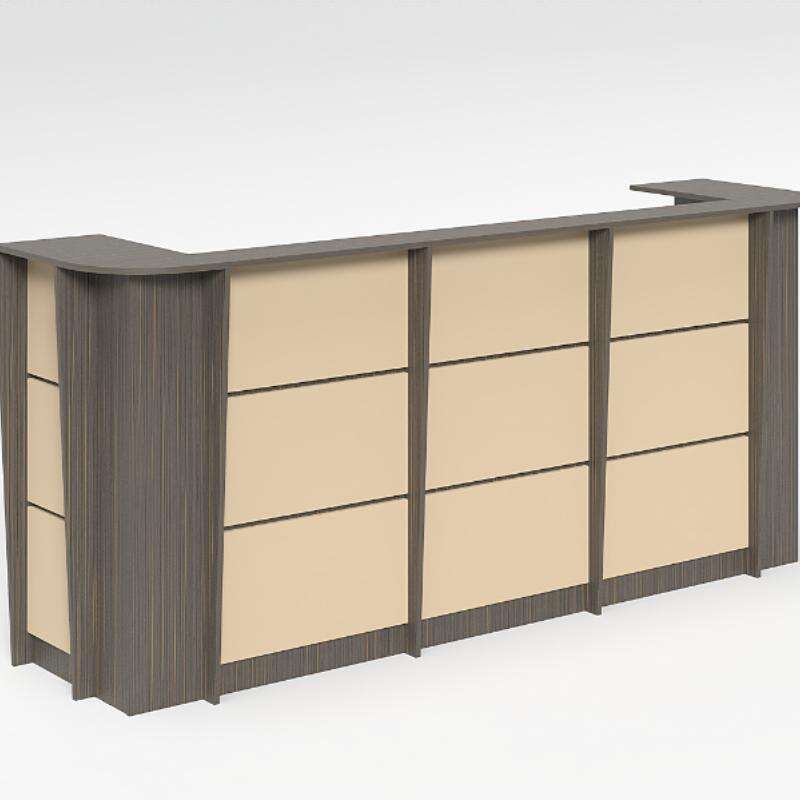 Modern Design Melamine Panel Office Reception Desk with Drawer