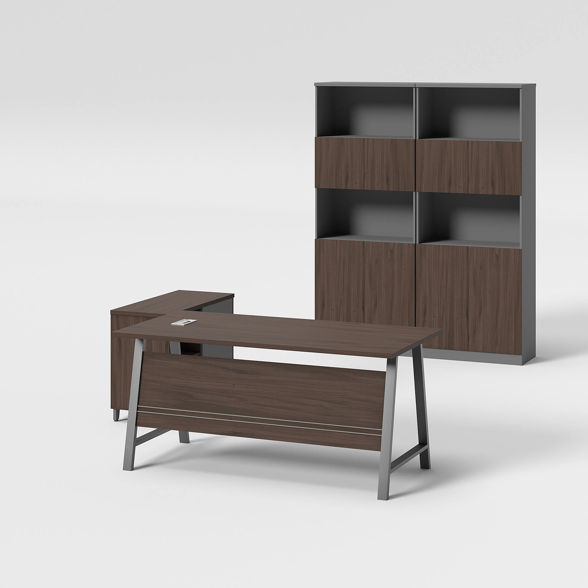 Minimalist White Desk Metal Frame Modern Furniture for Professional ...