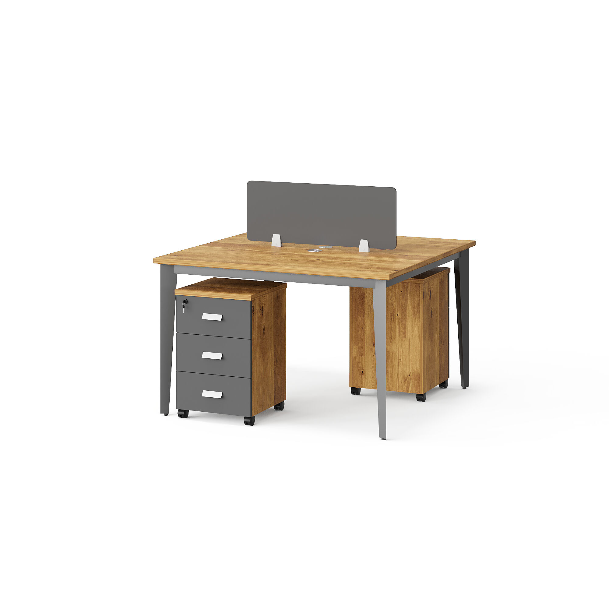 Modern Style Melamine and Iron Workstation for Employee