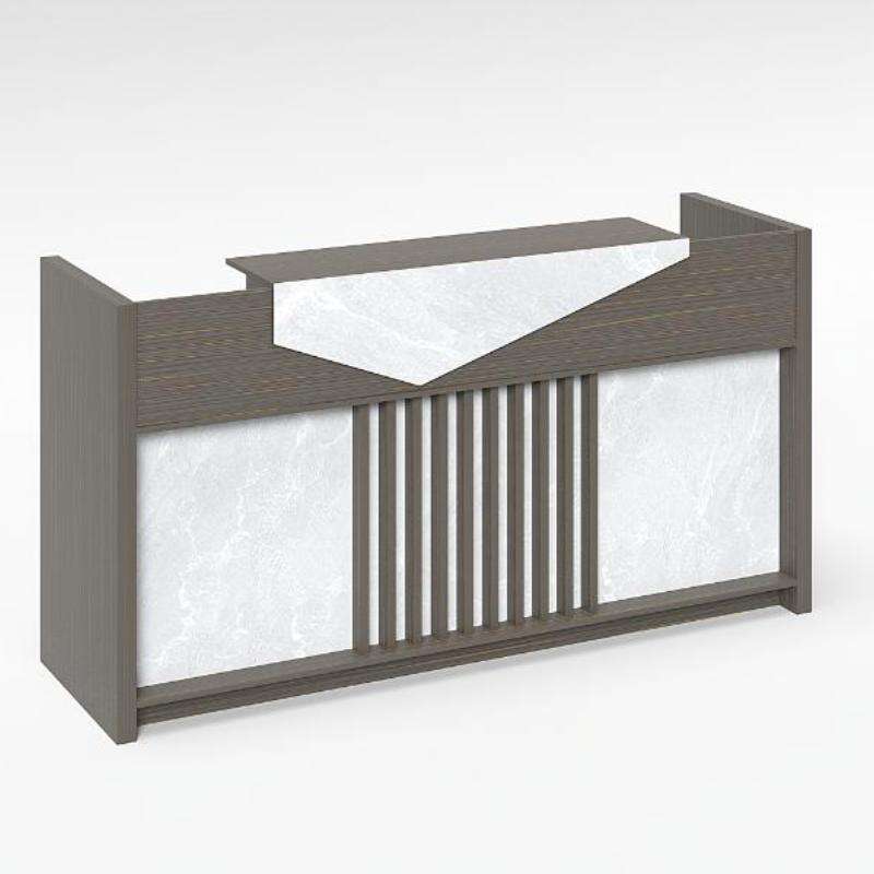 Elegant Office Reception Melamine Panel Desk for Commercial Use