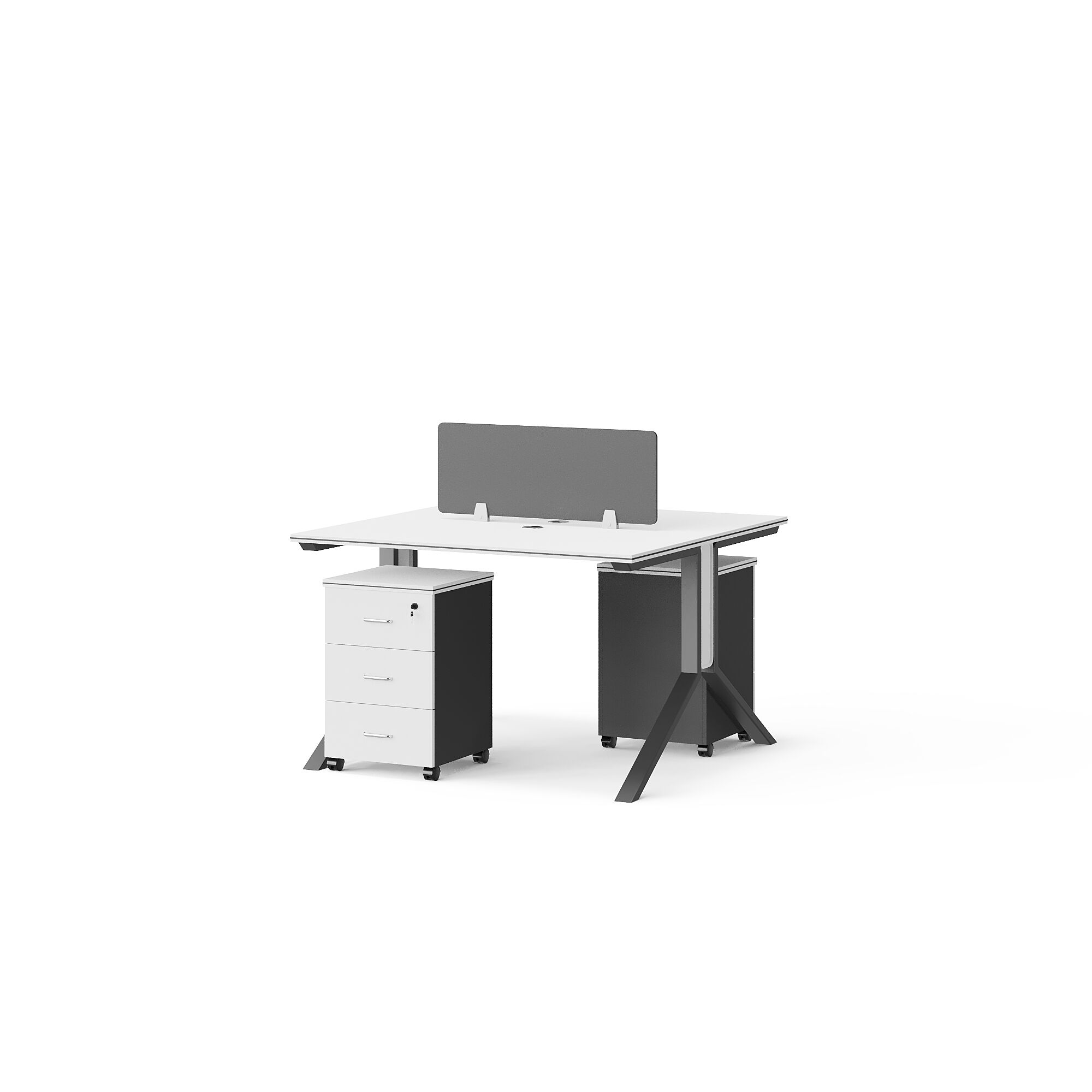 Modern Style Melamine and Iron Workstation for Employee