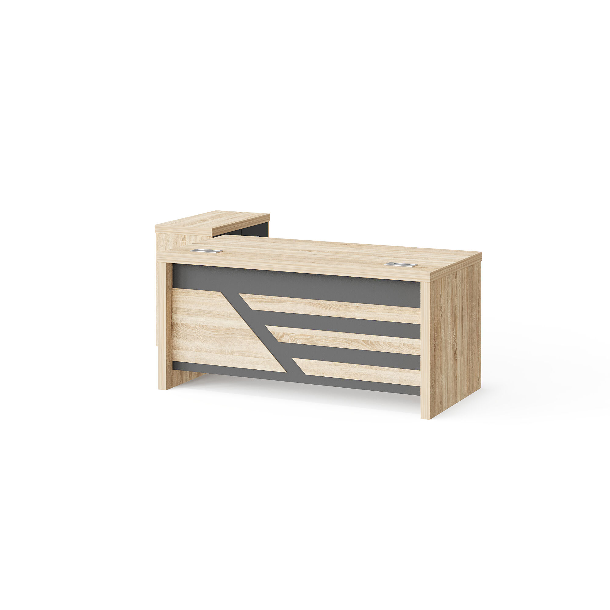 Modern Style Melamine Office Table + Side Table