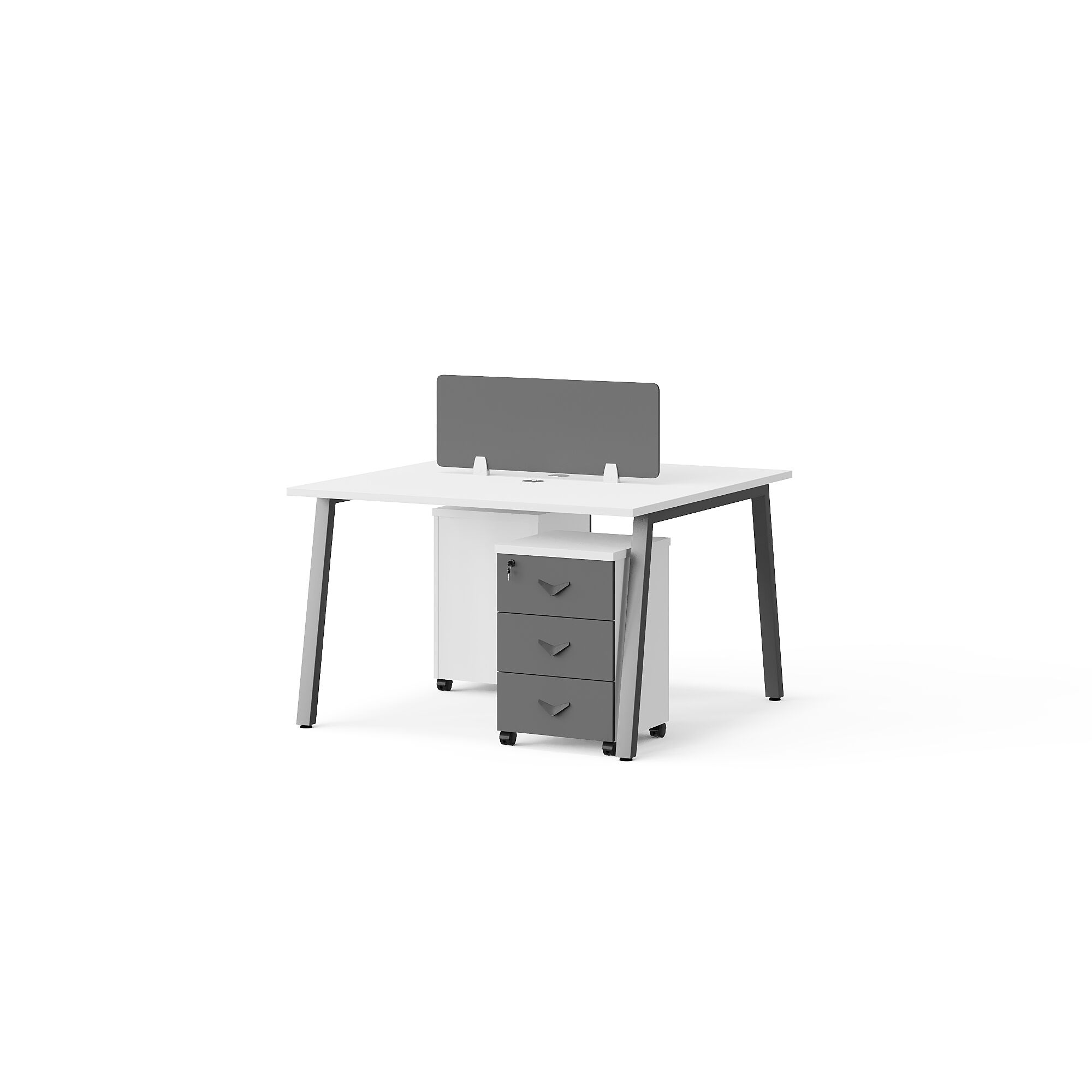 Modern Style Melamine and Iron Workstation for Employee