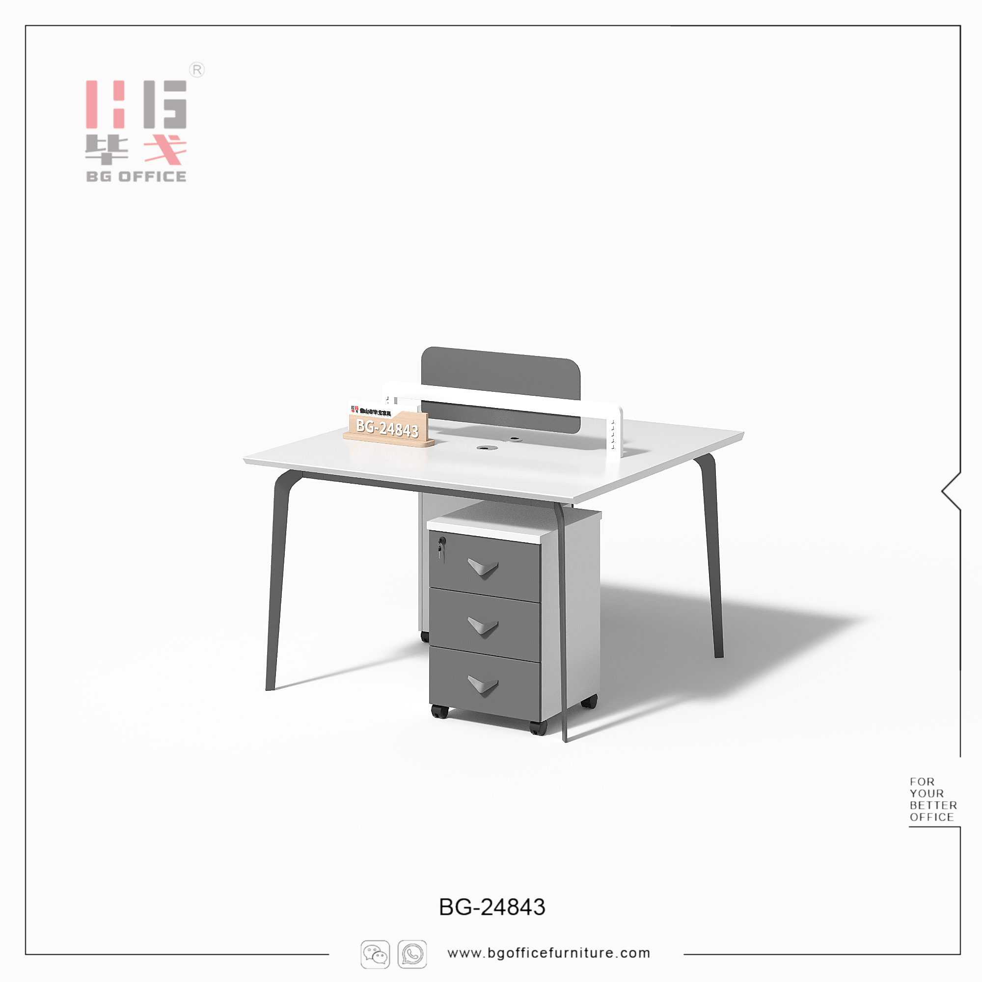 Modern Style Melamine Workstation for Employee