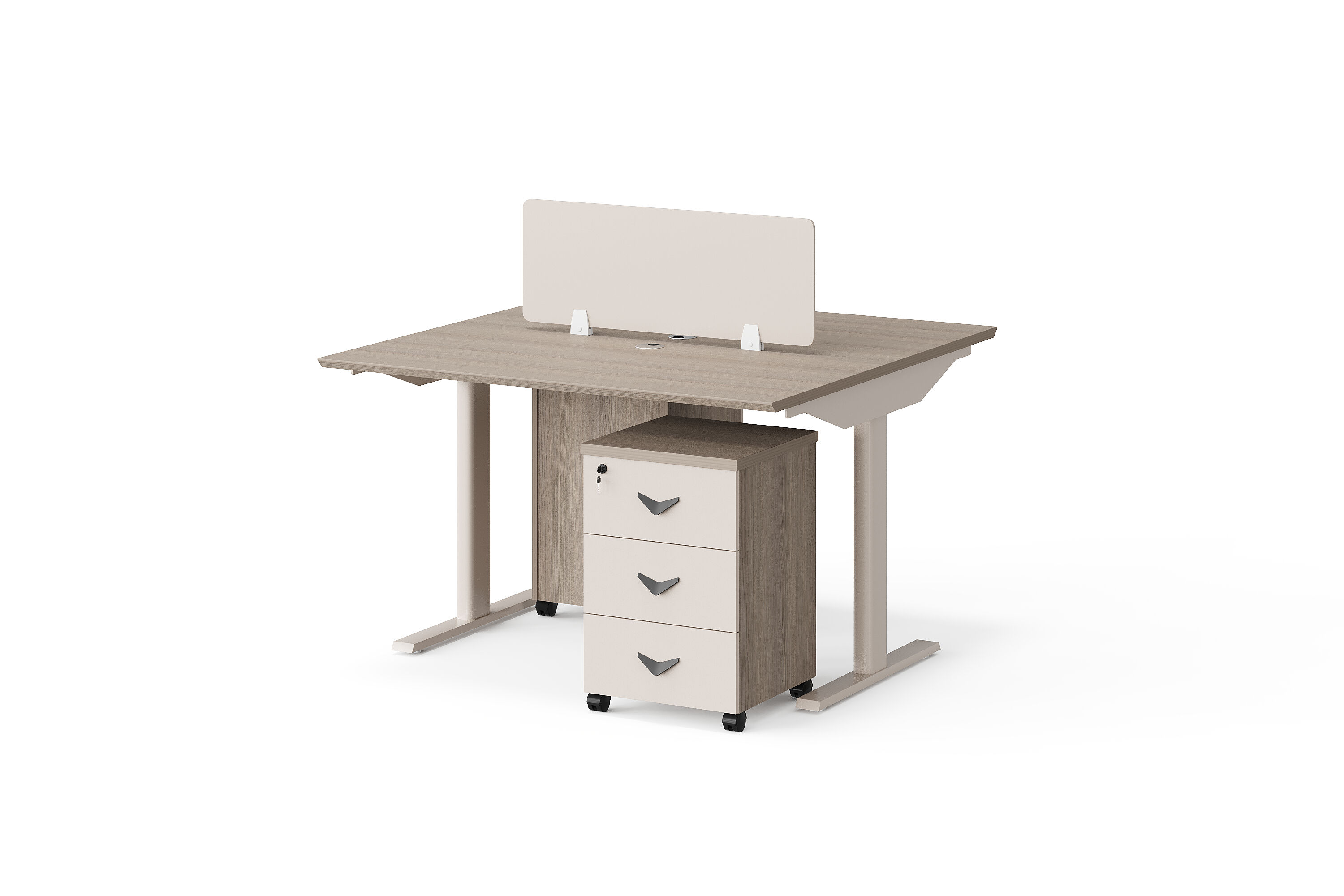 Modern Style Melamine and Iron Workstation for Employee