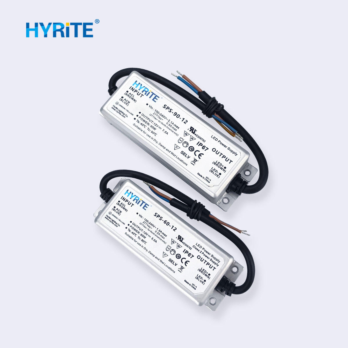 UL Class2 LED Driver IP67 Waterproof LED Power Supply Lighting Transformers AC to DC 12/24V Constant Voltage