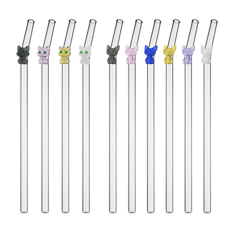 Kitten Glass Straw