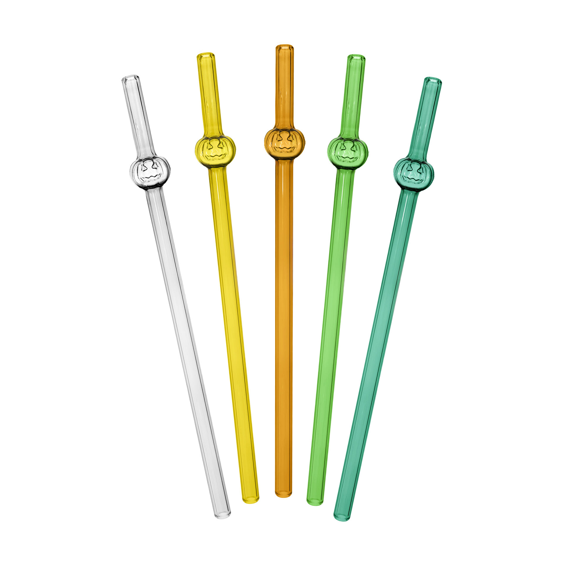Re-usable  Glass Straw Accessories Environmentally Friendly and Pumpkin Series  for Bar Glass Drinkers Bulk Packaging