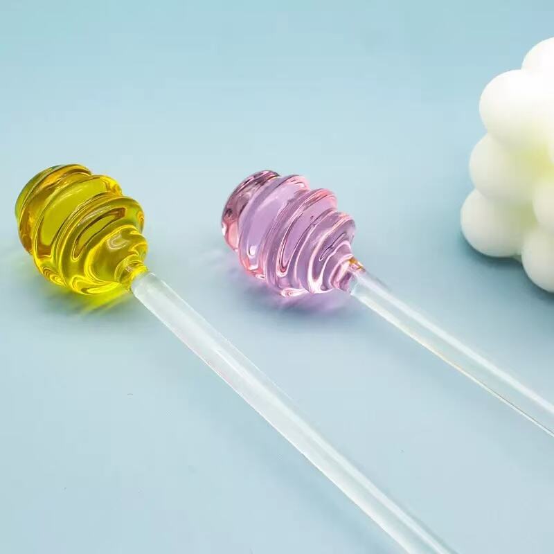 Honey Drizzler | Glass | Spiral/Ribbed Design | Easy Clean | Reusable