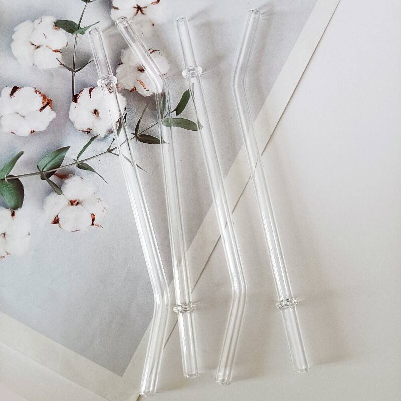 customize glass straw---Anti-slip glass straw （winding pipe）