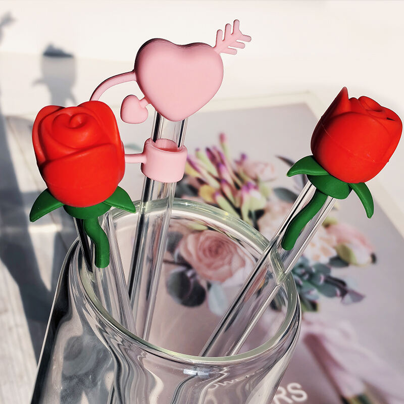 Silicone Straw Topper-Valentine's Day Series