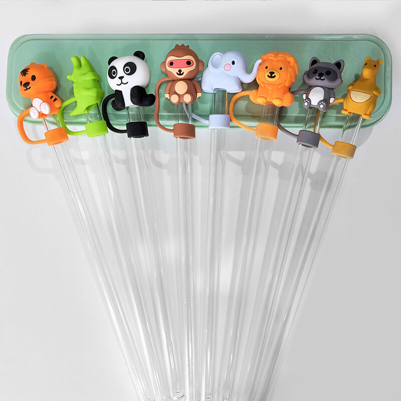 silicone straw topper--Land precious animal