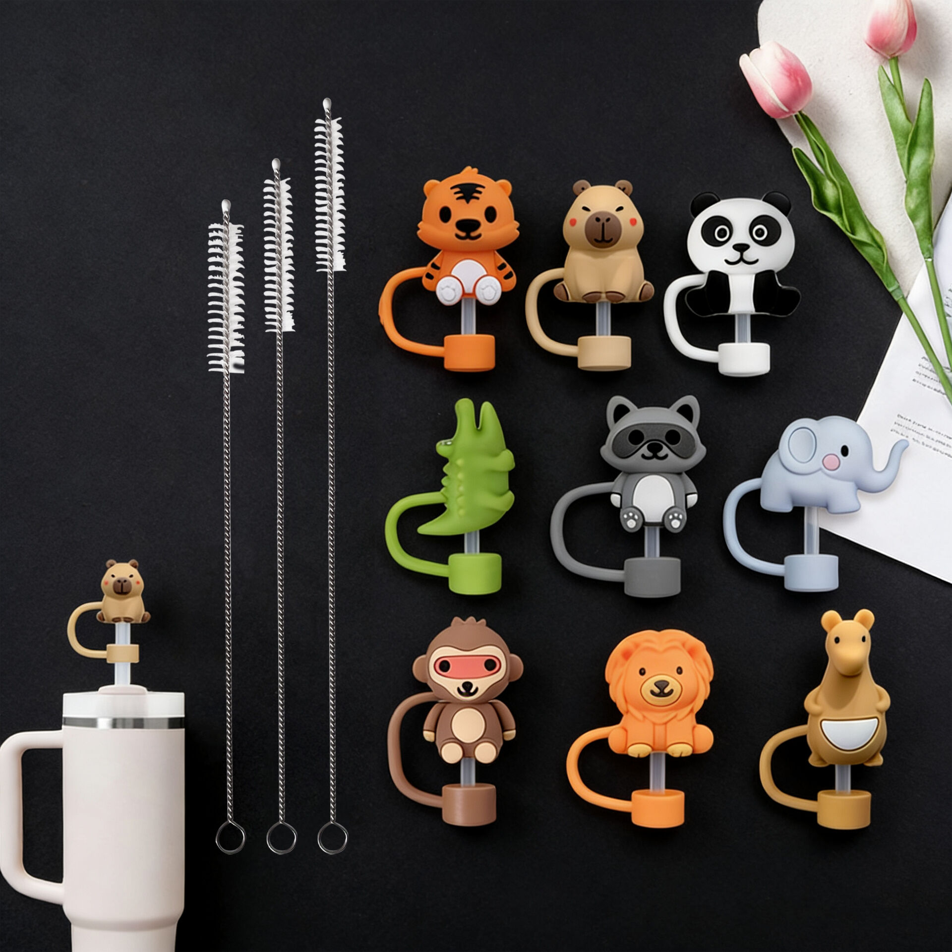 Nylon Brush and Straw Topper