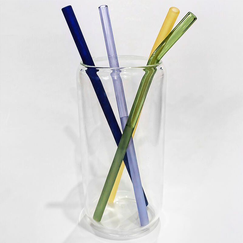 customize glass straw---frosted glass straw