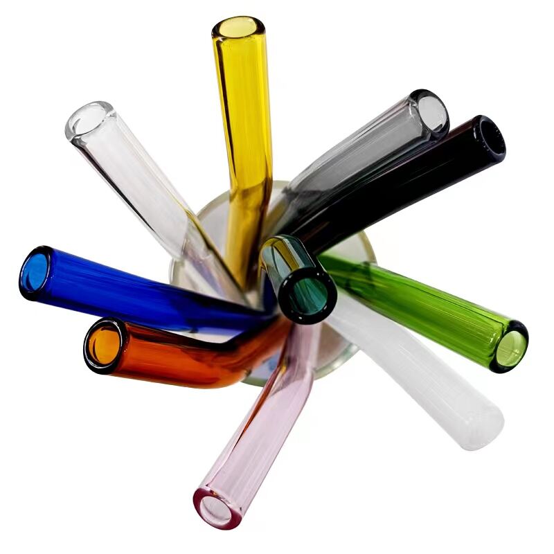 Pajitas de Vidrio Grueso para Jugos - Ecológicas y Duraderas