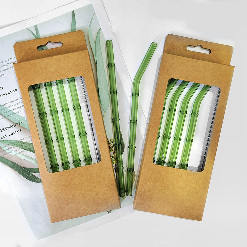 creative glass straw-bamboo straw