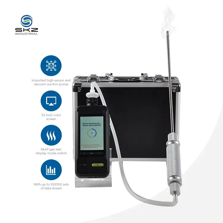 Draagbare maklik om te dra Gas Detector Analyzer Gas Toets Meter Met 3.5 duim Kleur Display