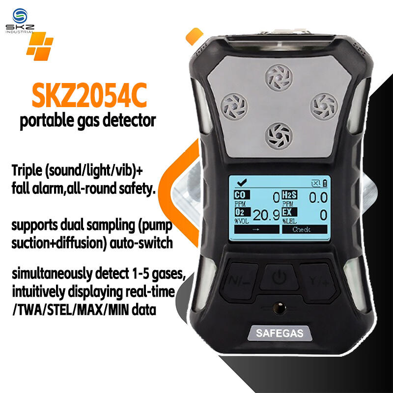 ATEX Explosion-Proof Multi Gas Detector 4 Gas Detector Gas Analysis Gas Leak Testing Instrument | SKZ2054C