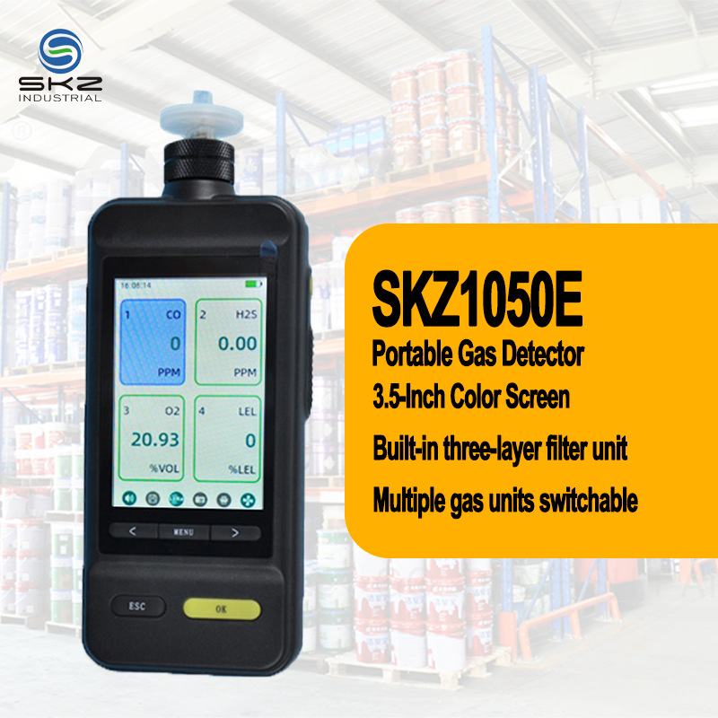 Détecteur de gaz portable SKZ1050E : La solution tout-en-un ultime pour la surveillance intelligente des gaz multiples et la gestion des données