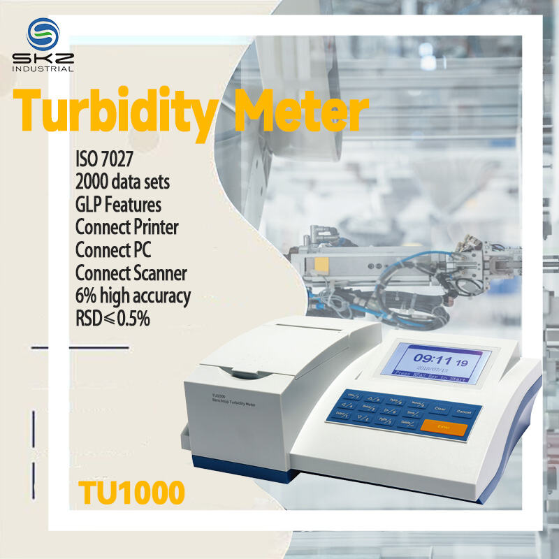 TU1000 Merilnik turbidnosti: natančnost v skladu z ISO 7027 za analizo kakovosti vode v velikih količinah