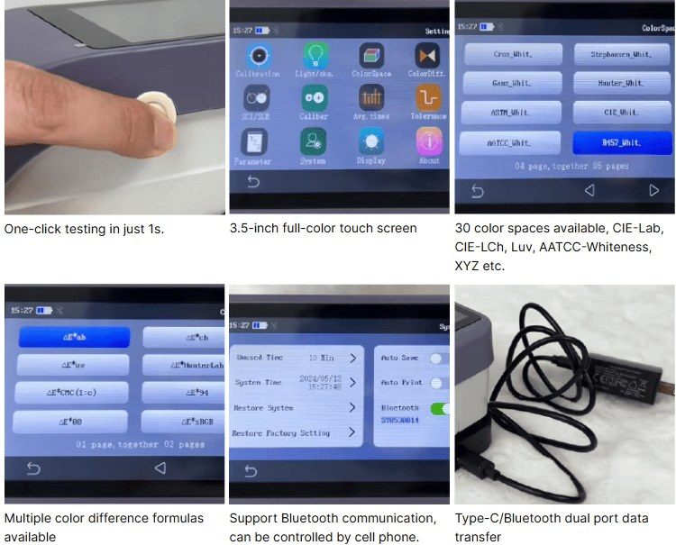 Mga Detalye ng SY3020 Portable Spectrophotometer