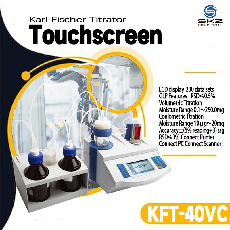 KFT-40VC dualtilstands Karl Fischer-fugtbestemmelsestitrator: Volumetrisk + coulometrisk integreret laboratorieløsning