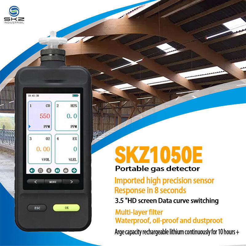 SKZ1050E: Přenosný ruční alarm detektoru plynu – chytrý, odolný a univerzální