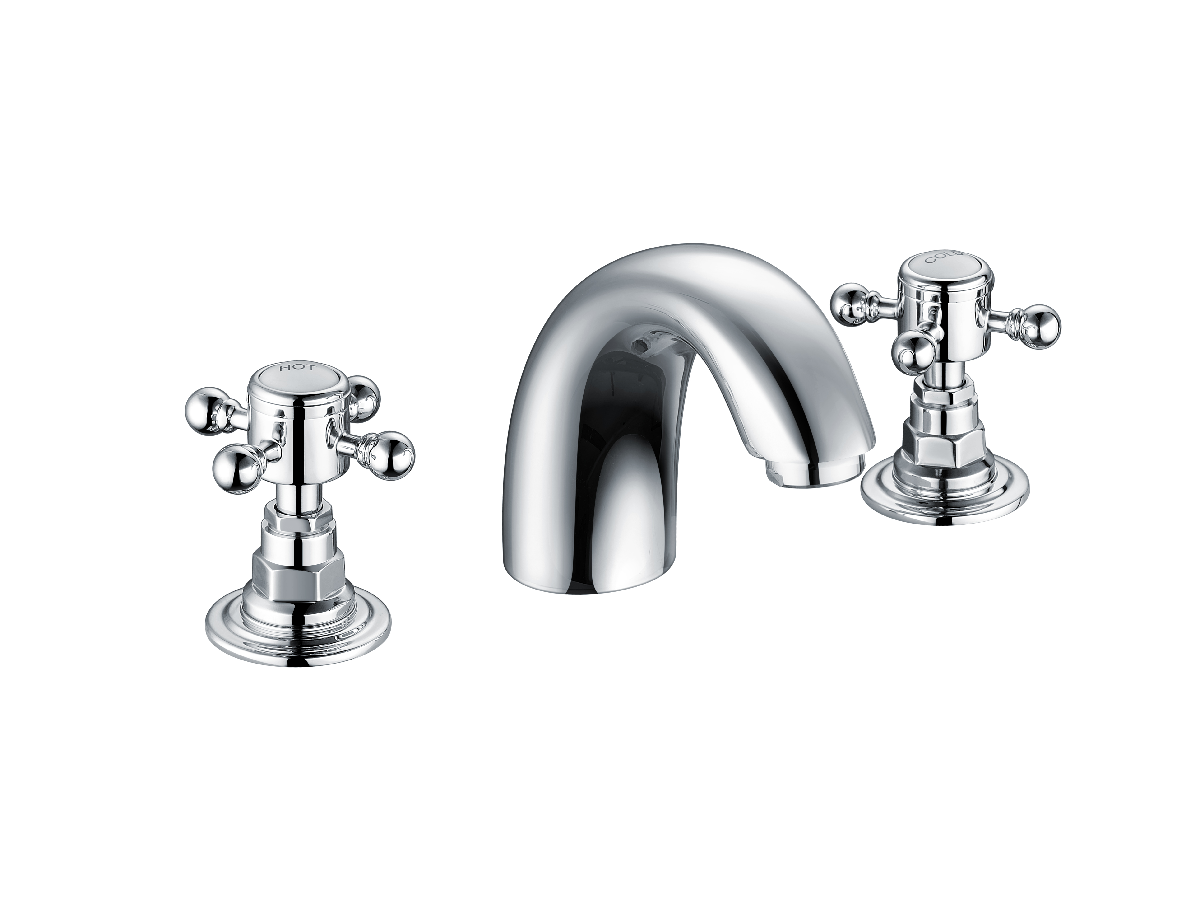 T6012 Traditional 3 Hole Basin Mixer