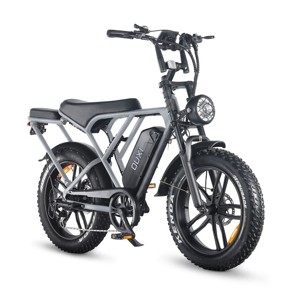 OUXI H9 Grey Frame Electric Bike With Rear Seat 15AH 250W 350W 500W 750W 1000W Electric Fatbike