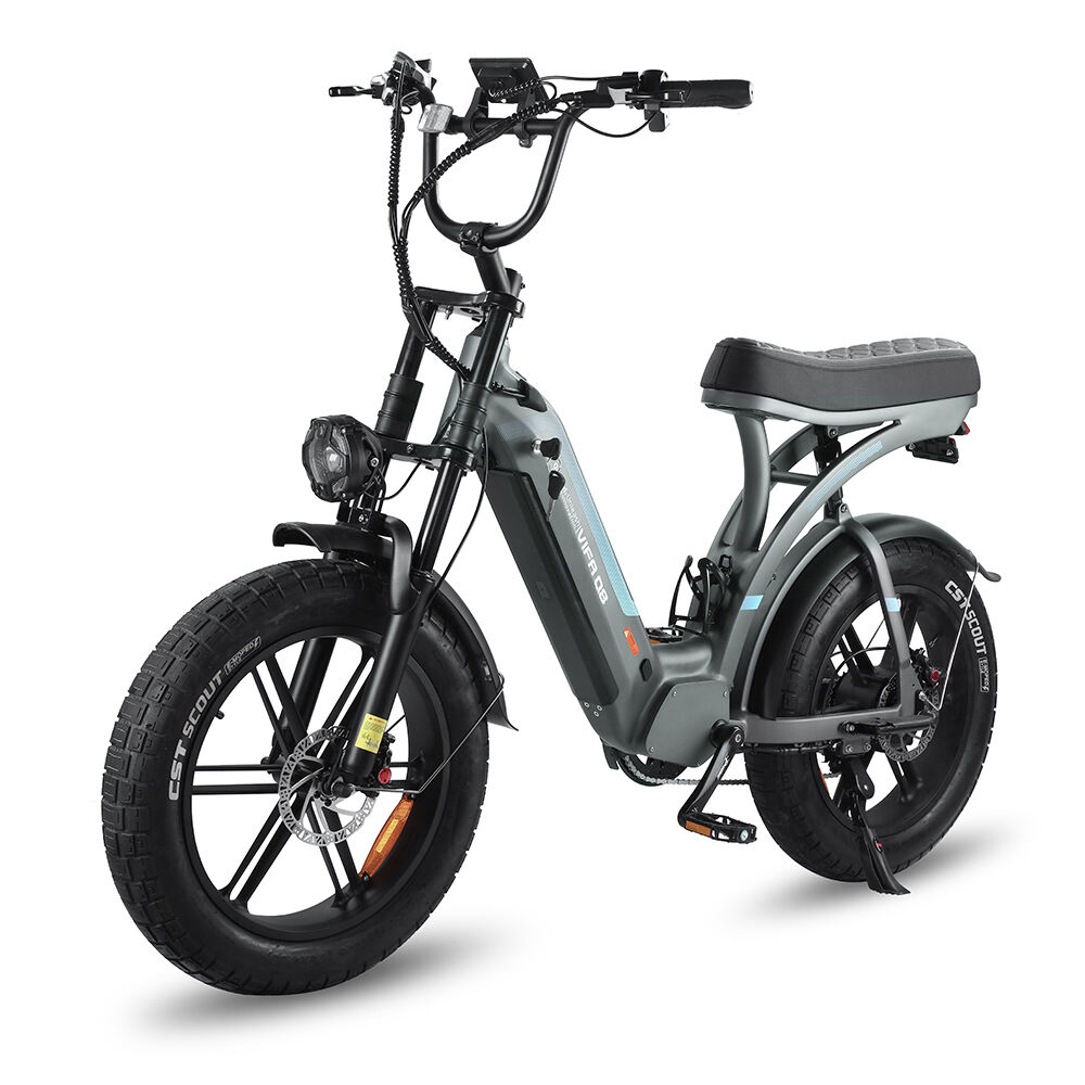 OUXI Q8 Grey Color Steel Frame High-End Electric Bicycle 48V 1000W 500W 250W Power Motor Fatbike