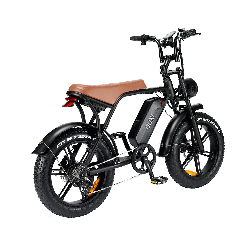 OUXI V8 Electric Bike 48V 15AH 1000W 750W 500W 250W Electric Bicycle EU US Warehouse Fatbike With Brown Seat