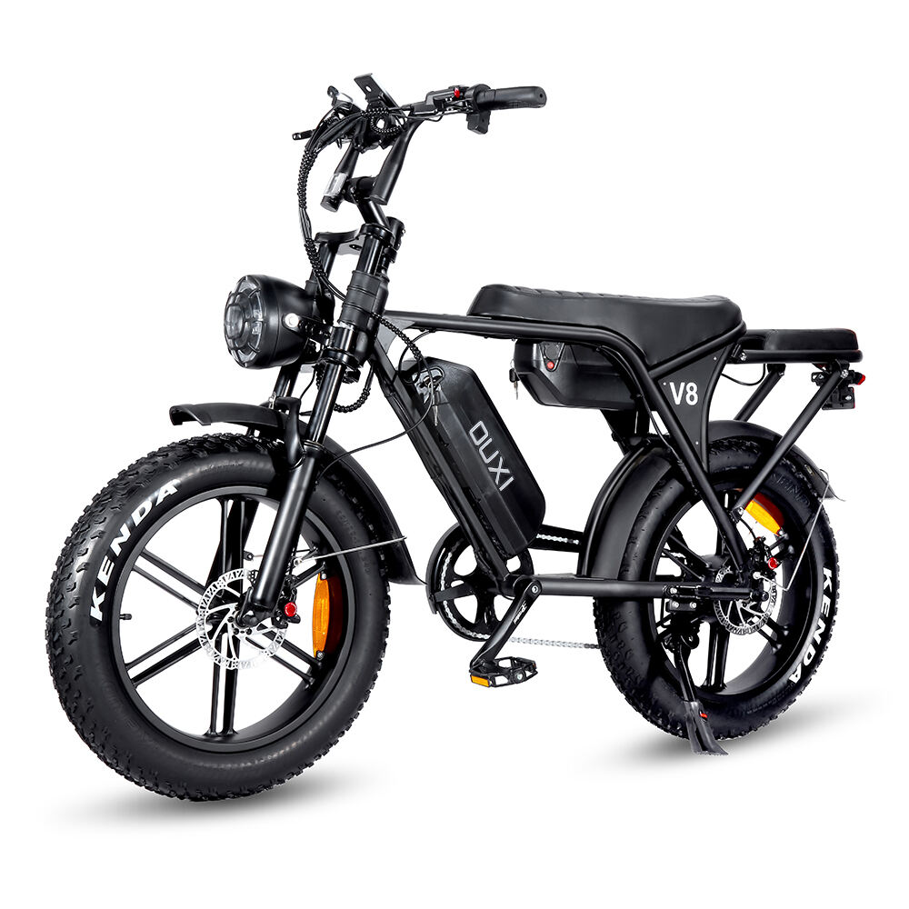 OUXI V8 20Inch Electric Bike 30AH Double Battery 48V 500W 1000W Steel Frame 100IKM Long Range Electric Bicycle