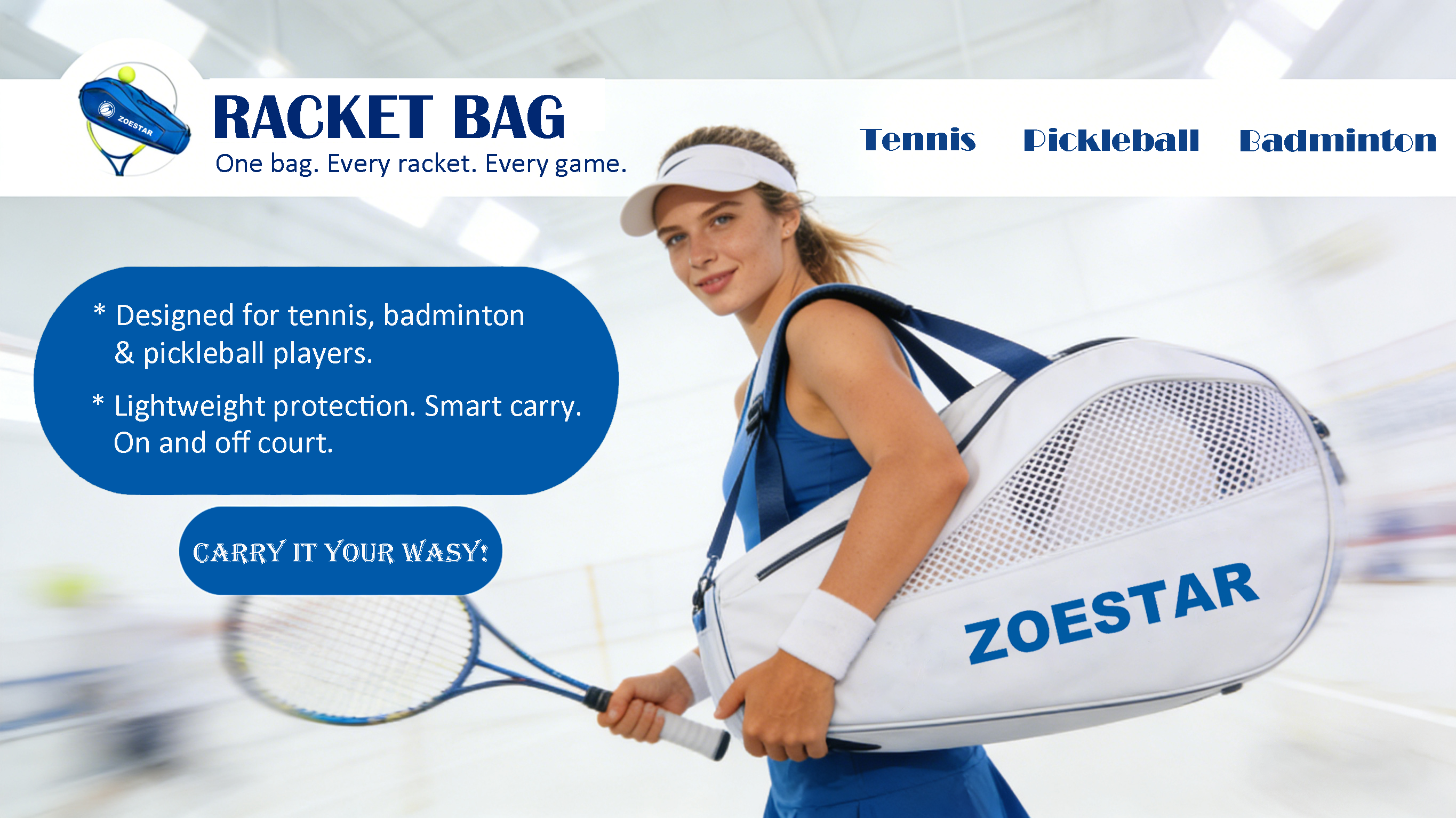 Tennis Bag, Badminton Bag, Pickable Bags,