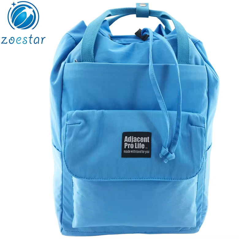 multi pocket nylon drawstring totes handbag large shoulder backpack travel bags for women or man-1