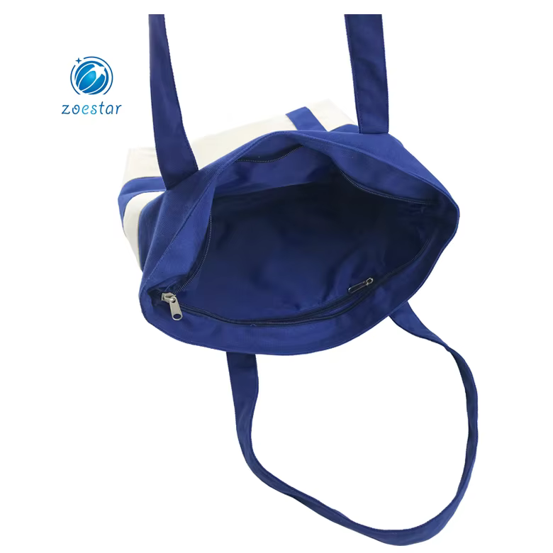 one large compartment canvas handbag tote bag set with separate pouch for daily shopping beach-6