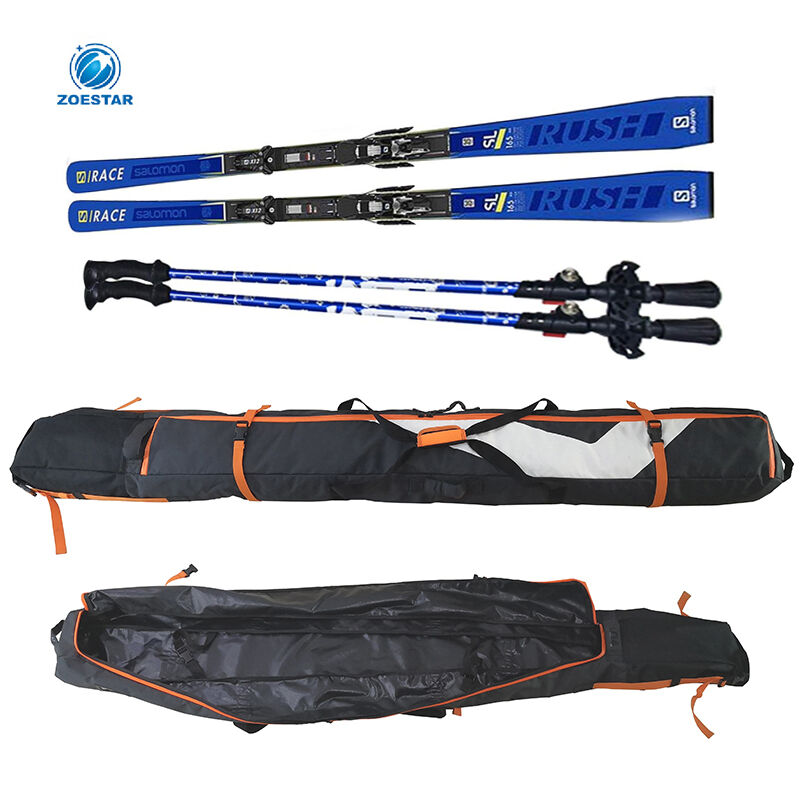 Padded Ski Travel Bag for Air Travel Fits Skis Up to 210cm